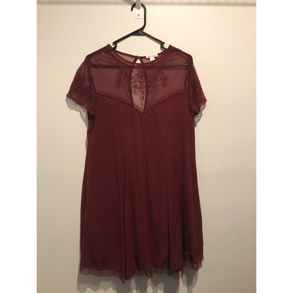Wine colored dress